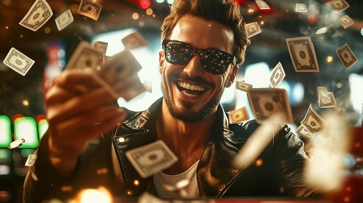 Pengguna memeriksa transaksi lewat Android